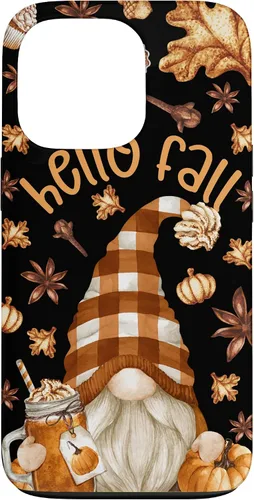 Vista 10 de Pumpkin Spice Coffee Hello Fall Funny Thanksgiving Gnome Case for iPhone 16