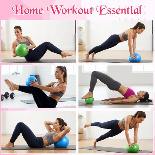 Vista 3 de Sotiff 20 pelotas pequeñas de ejercicio de pilates de 9 pulgadas, mini pelotas de barra de yoga para estabilidad, fitness, terapia física