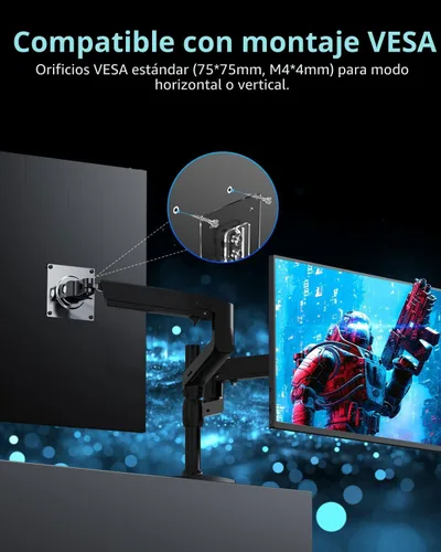 Vista 7 de UPERFECT Monitor portátil de 18" 2K 144Hz, 100% DCI-P3 400 liendres