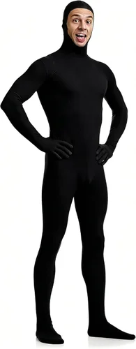 Vista 18 de VSVO Body completo Zentai de cara abierta de elastano para adultos y niños Verde militar