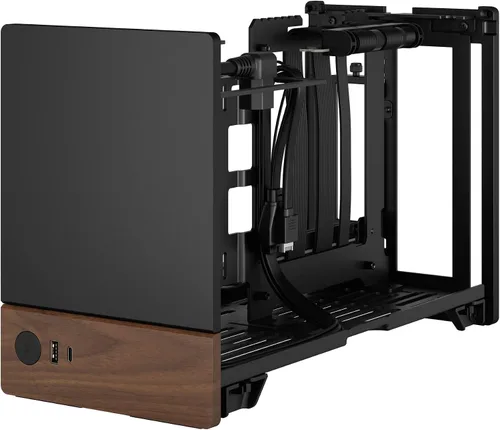 Vista 20 de Fractal Design Terra Graphite - Panel frontal de madera de nogal - Factor de forma pequeño - Carcasa para juegos Mini ITX - Cable elevador PCIe 4.0