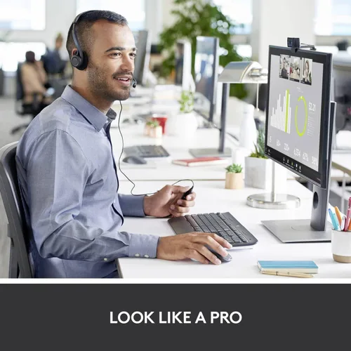 Vista 8 de Logitech Webcam HD Pro C920S 1080p USB, 960-001252 (1080p USB incluye cubierta a lente)