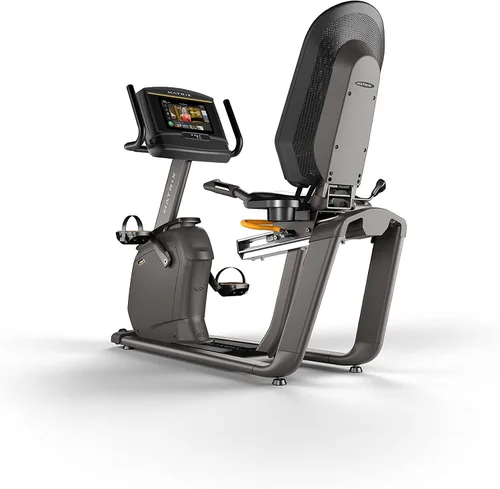 Vista 7 de Matrix Fitness R50 Recumbent Bike Club-Quality Dual Form Frame, Comfort Arc Seat Quiet Exact Force Induction Brake Recovery Rides, Low-Impact