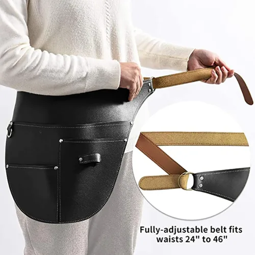 Vista 3 de Funda para cinturón de herramientas de jardín, bolsa de herramientas ajustable con bolsillos, regalo de jardinería para jardinero Verde negruzco