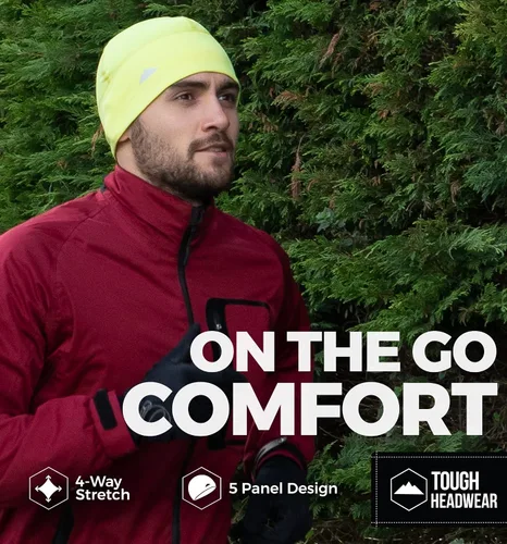 Vista 5 de Skull Cap Helmet Liner Running Beanie - Winter Thermal Under Helmet Cycling Head Hat - Ultimate Moisture Wicking Performance