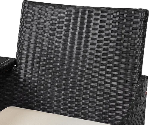 Vista 7 de Yaheetech Sofá biplaza para patio, silla doble de mimbre para exteriores