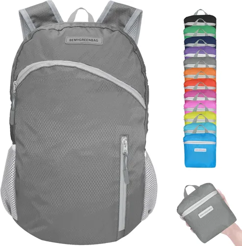 Vista 14 de Mochila impermeable plegable 35L para viajes de deportes al aire libre dentro del compartimento de ropa mojada plegable para múltiples