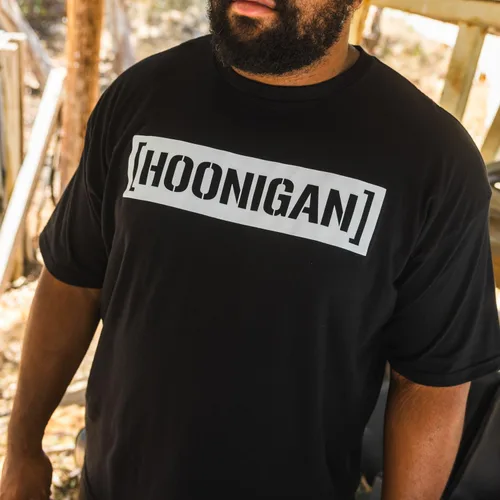 Vista 3 de Hoonigan Camiseta de manga corta Censor BAR Negro / Blanco
