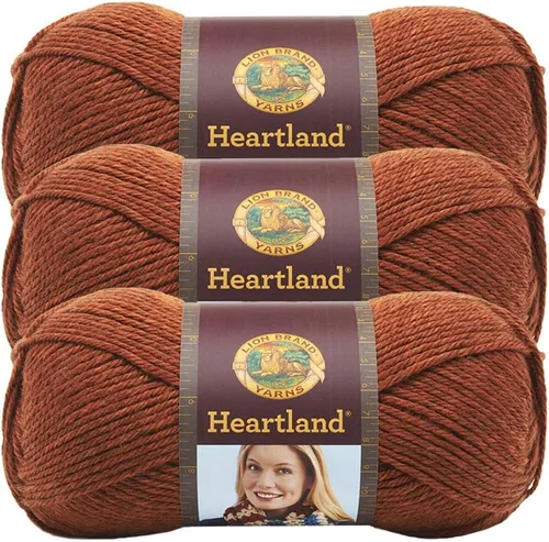 Vista 15 de Lion Brand Yarn Heartland Yarn, Hilo de Peso Medio para Tejer, Ganchillo y Manualidades, 1 Paquete, Great Smoky Mountains Grandes Montañas Humeantes