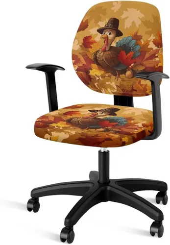 Vista 11 de Autumn Cow Office Chair Cover for Armrest Chairs
