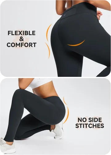 Vista 6 de BALEAF Leggings con forro polar para mujer, resistentes al agua, pantalones térmicos de senderismo, equipo de correr, esquí, mallas para clima frío