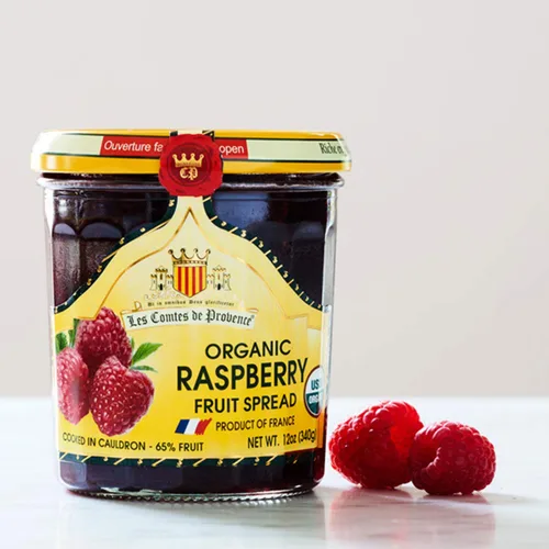 Vista 5 de Colección orgánica de mermelada francesa variada - Arándano, frutas rojas, albaricoque, frambuesa, fresa - 12 oz / 340 g