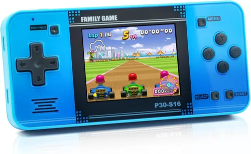 Vista 9 de Juego de mano para niños, 220 videojuegos retro precargados, reproductor de juegos portátil con batería recargable de pantalla LCD de 3.0 pulgadas