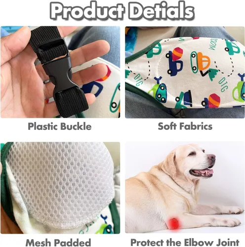 Vista 2 de HDKUW Protector de codo para perros para callos, traje de recuperación para patas delanteras, alternativa al collar de cono para perros para dejar
