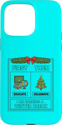 Vista 31 de Literary Teacher First Then Educate Celebrate I Am Earning Case for iPhone 17