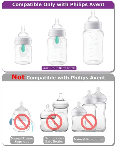 Vista 6 de Pezones de silicona para biberones anticólicos Philips Avent, tamaño 1, para bebés de 1 mes o más, flujo lento, 4