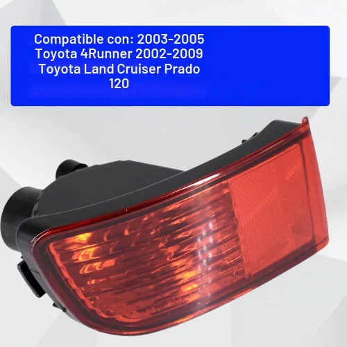 Vista 2 de Reflector de Parachoques Trasero Luz de Cola Compatible con 2003-2005 Toyota 4Runner 2002-2009 Toyota Land Cruiser Prado 120 (Lado del Conductor)