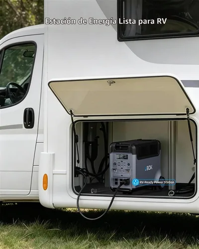Vista 3 de ABOK Ark3600 Portable Power Station with 400W Solar Panel,2000W Solar Input 3840Wh LiFePO4 Battery, Expandable to 11520Wh,15 Outlets, 3600W Solar