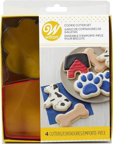 Vista 2 de Wilton Juego de cortador de galletas de metal, tema de mascotas, paquete de 4