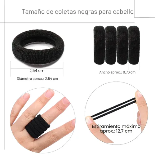Vista 2 de 120 gomas elásticas para bebés, gomas para el pelo de algodón para niñas y niños, pequeñas bandas elásticas sin costuras para coletas, multicolor