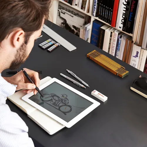Vista 8 de rOtring 800+ Lápiz Mecánico y Stylus para Pantalla Táctil 0.5 mm Negro