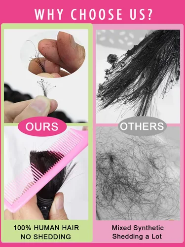 Vista 3 de RESACA 1 paquete de 14 pulgadas, 1 paquete de 14 pulgadas, cabello humano virgen brasileño rizado 10A para trenzar, sin trama, 10A, para trenzas #27