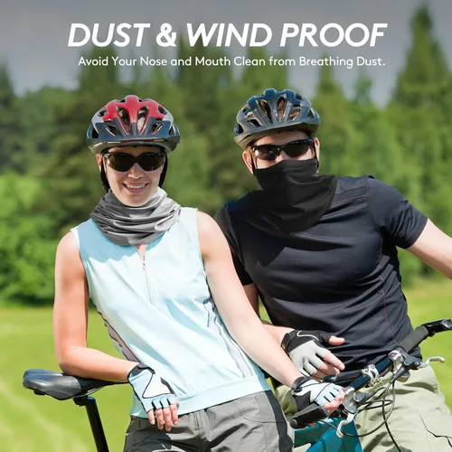 Vista 3 de Neck Gaiter Bandana Face Mask: 6 Pack Cooling Gator Mask Breathable Face Cover Ski Neck Scarf Protection from Dust Sun for Men Women Motorcycle