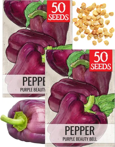 Vista 30 de Seed Needs - Semillas de pimiento arcoíris para plantar verduras, 1 paquete