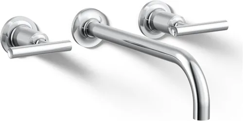 Vista 18 de Kohler T14413-4-BGD Purist - Grifo de pared para lavabo Negro mate