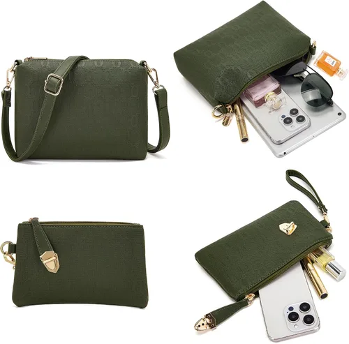 Vista 52 de Bolsos de mano de moda para mujer, bolsa de hombro, asa superior, bolsa de mano, juego de 4 piezas