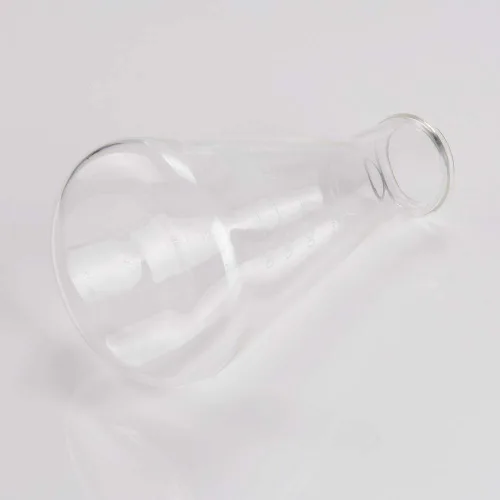 Vista 6 de Labasics Erlenmeyer - Frasco de vidrio de boca estrecha de vidrio de borosilicato con borde resistente, 8.5 fl oz