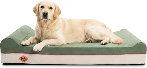 Vista 12 de Laifug Cama ortopédica de espuma viscoelástica para perros con forro duradero a prueba de agua y funda extraíble lavable (grande