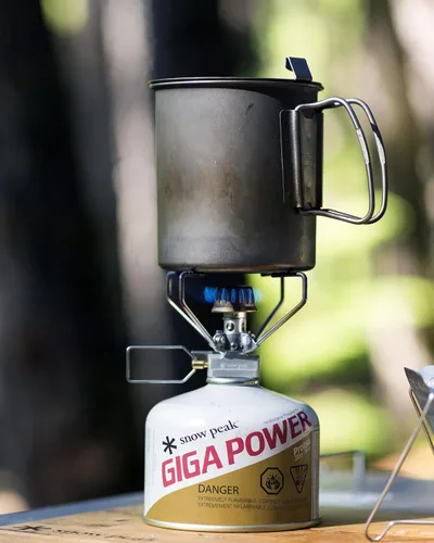 Vista 6 de Snow Peak GigaPower Estufa, mochilero, camping, ligero, encendido automático
