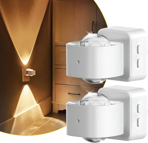 Vista 11 de L LOHAS LED Proyector de luz nocturna, luces nocturnas enchufables a la pared, 2000 K/3000 K/5000 K, luz nocturna de temperatura de color ajustable