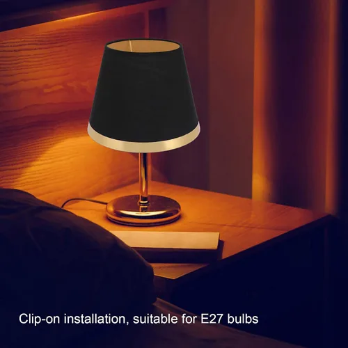 Vista 3 de Pantalla de lámpara de tela, pantalla de lámpara E27, estilo europeo, pantalla moderna, lámpara de araña de mesa, cubierta de lámpara para sala