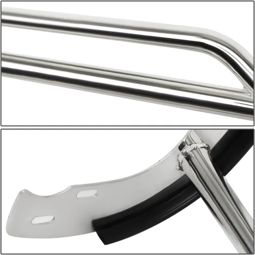 Vista 4 de DNA MOTORING GRILL-G-039-SS Parachoques Delantero Cepillo Rejilla Guarda, Plata