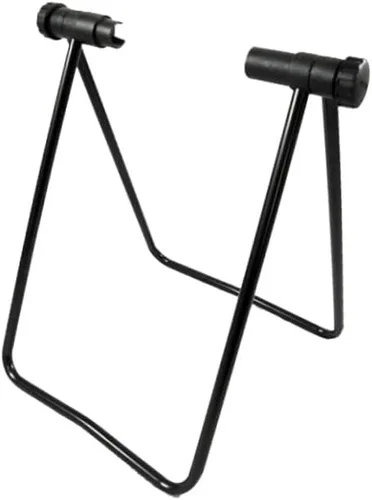Vista 7 de Kisangel Soporte de cubo de rueda de exhibición de bicicleta de metal ajustable, negro, 11