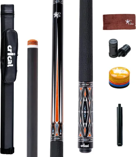 Vista 14 de CRICAL CXD Series Carbon Fiber Pool Cue, Low Deflection 12.5mm tip, Pro Taper shaft, precise control, easy stroke feel for adults