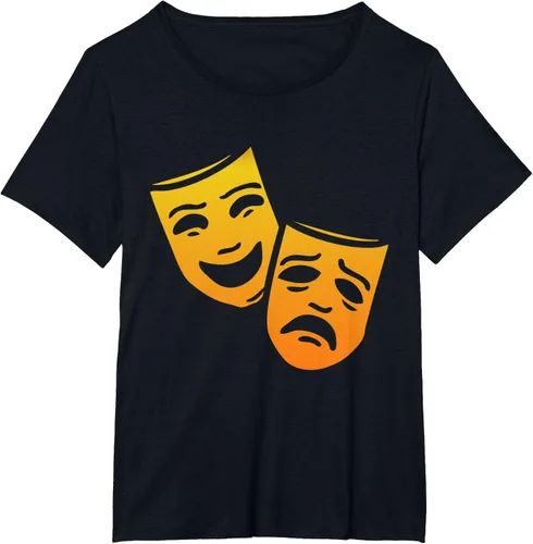 Vista 25 de Comedia y tragedia griega teatro máscaras camiseta
