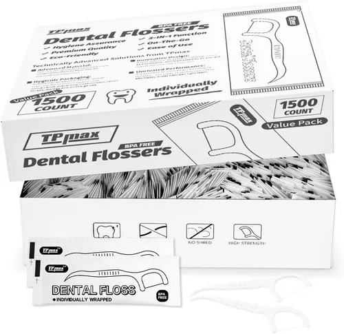 Vista 7 de 150 unidades de hilo dental envueltos individualmente, bolsa de hilo dental, bolsa individual, viajes, hotel, restaurante, oficina, coche, hilo