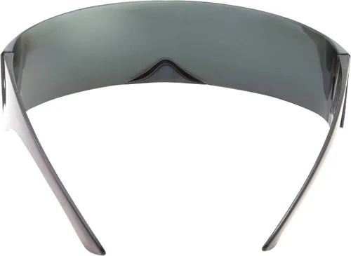 Vista 5 de grinderPUNCH Gafas de sol con escudo futurista de espejo plateado