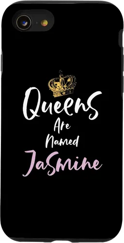 Vista 18 de Jasmine Name Queen - Carcasa para iPhone 17, color rosa y negro