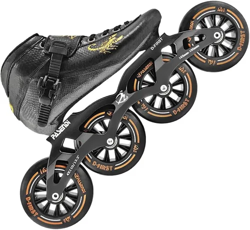 Vista 8 de Patines de velocidad profesionales de fibra de carbono para hombres y mujeres Patines de 4 ruedas de velocidad de una sola fila Patines en línea