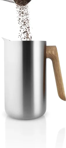 Vista 5 de Eva Solo Nordic Kitchen - Cafetera de prensa francesa de 34 onzas, jarra de acero inoxidable Thermo cafetiére con mango de madera de roble, diseño