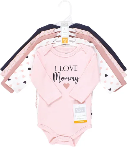 Vista 2 de Hudson Baby Body unisex de algodón de manga larga, para bebé