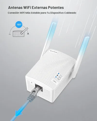 Vista 5 de BrosTrend Puente WiFi de doble banda 1200Mbps, convierta dispositivo