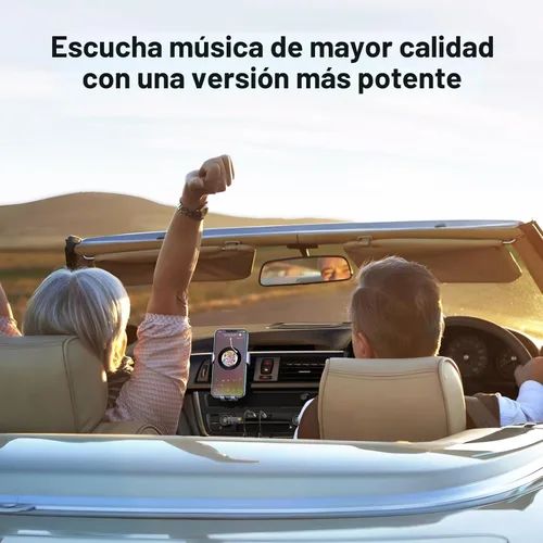 Vista 8 de UGREEN Adaptador auxiliar para automóvil Bluetooth 6.0 con LDAC, adaptador auxiliar de 0.138 in micrófono incorporado, receptor de audio Bluetooth