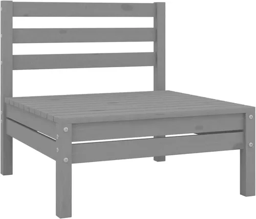 Vista 5 de Ensemble de Salon de Jardin Modulaire en Pin Massif Gris, Canapé d'Angle Pour Terrasse, Balcon ou Salon, Confortable et Design Rustique, Assemblage