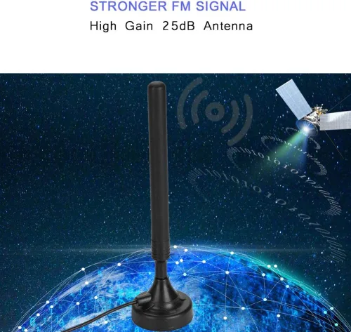 Vista 3 de Amplificador de radio hogar 25dB alta ganancia FM antena de radio alta sensibilidad USB FM antena para piso bajo
