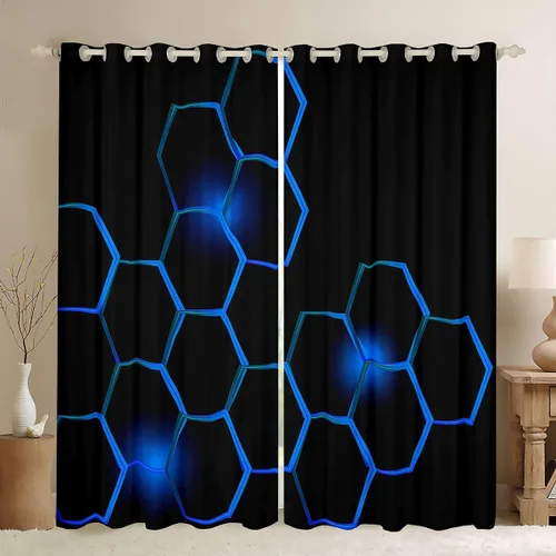 Vista 37 de Feelyou Cortinas opacas con estampado de leopardo para dormitorio, sala de estar, safari, cortinas de oscurecimiento de habitación con purpurina